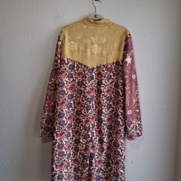 🛍 RARE Free People Floral Maggie Jacket Duster Sz.L Pristien Condition - Picture 8 of 14